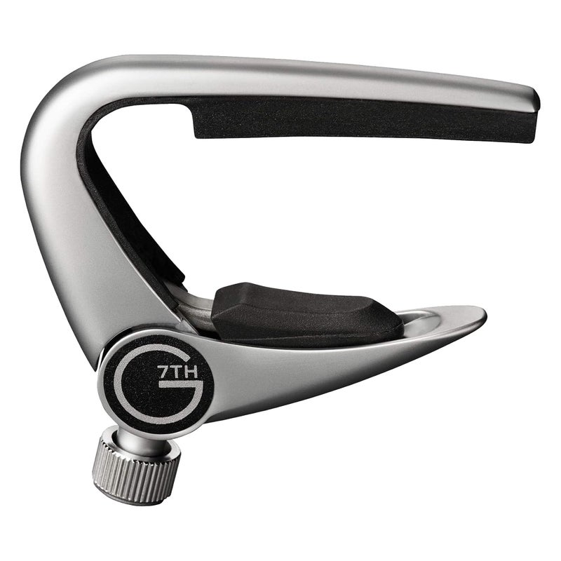 G7th Newport Guitar Capo - String Partial Silver - 53mm Lightweight & Low Profile - Easy Flip Lever with Fine-Tune Adjustment - Unlock Open Tunings, Perfect for 5 String Acoustic and Electric Guitars - Image 1